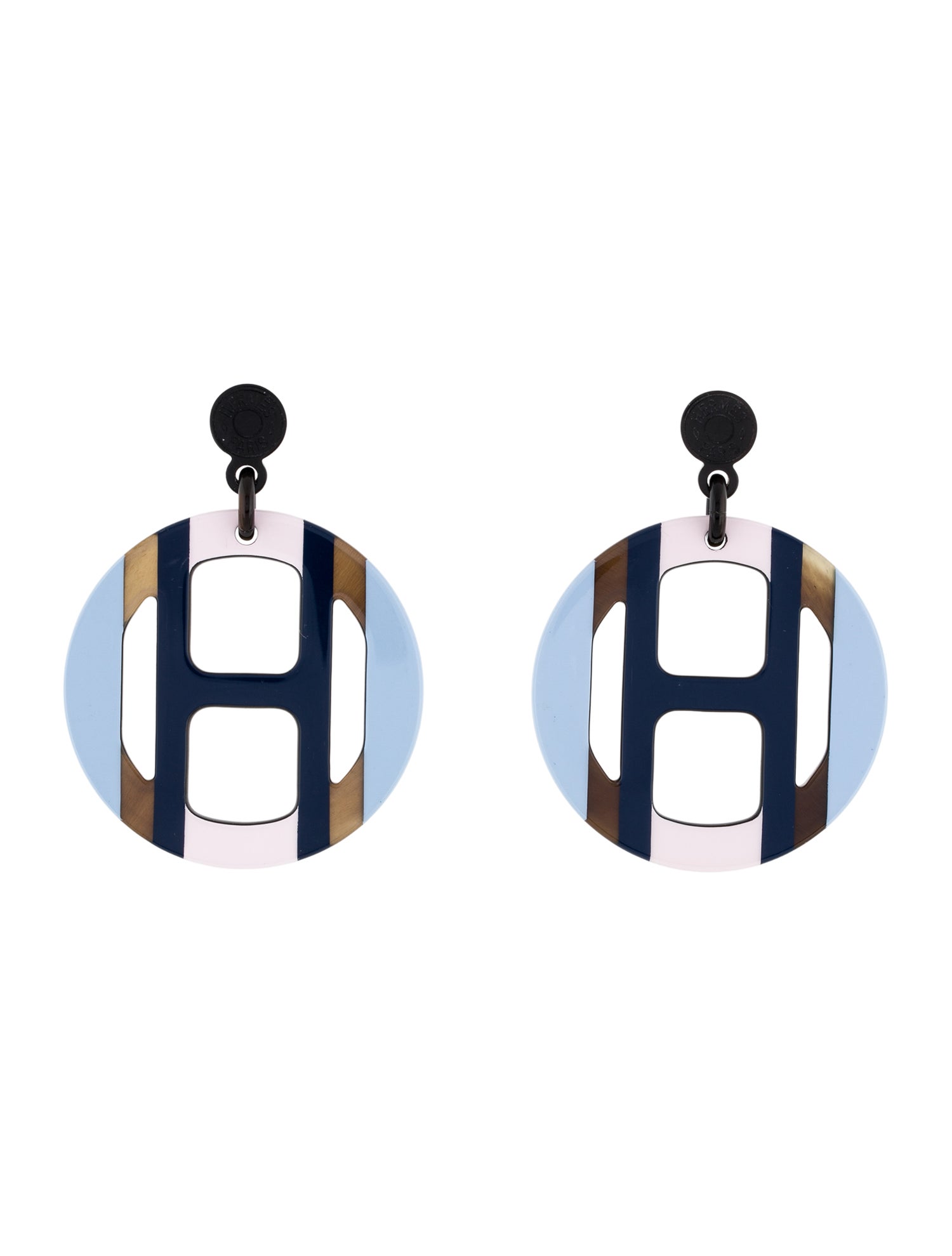 Hermès H Equipe Drop Earrings
